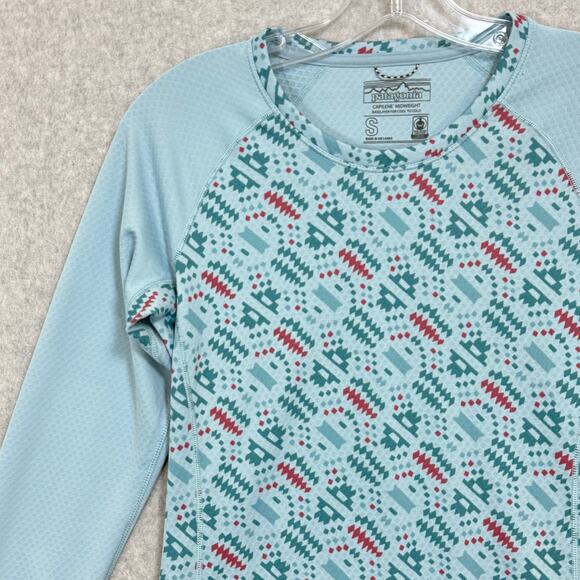 Patagonia Capilene Performance Baselayer Shirt Size S Long Sleeve Aztec Outdoor - Picture 1 of 15